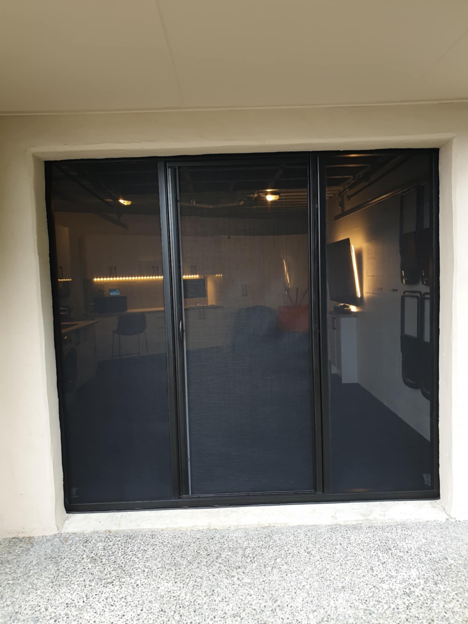 Multi-Panel Black Screen Installation